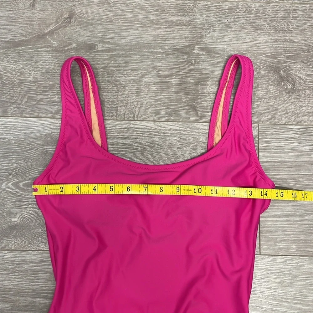 NWT J. Crew Heritage Scoopback One Piece Swimsuit Radiant Fuchsia 6